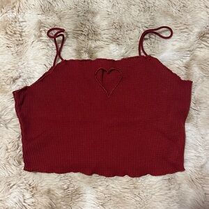 SHEIN Red Heart Detail Camisole